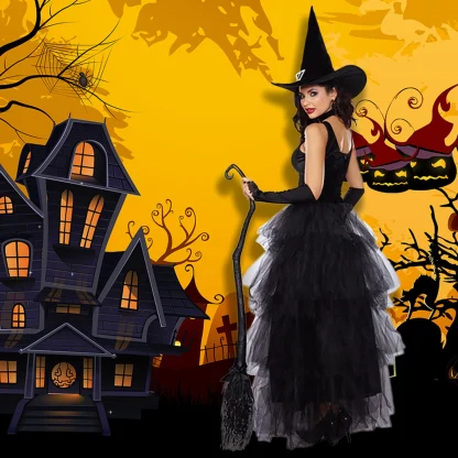 Tiered Tutu Witch Halloween Costume - Image 5