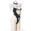 Sexy Bodysuit Nun Halloween Costume - Image 3